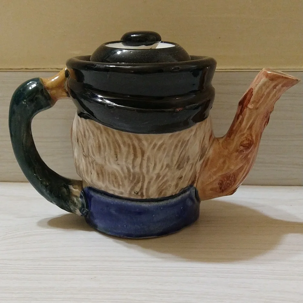Vintage Toby Style Figural Teapot Colonial Head With Lid - Made In Japan